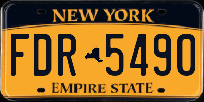 NY license plate FDR5490