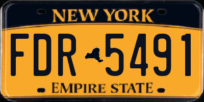NY license plate FDR5491