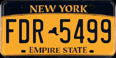 NY license plate FDR5499