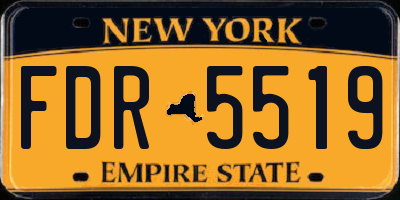 NY license plate FDR5519