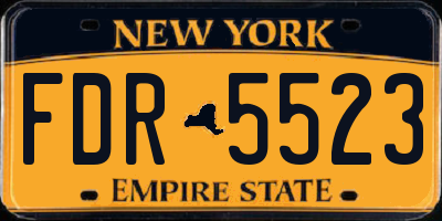 NY license plate FDR5523