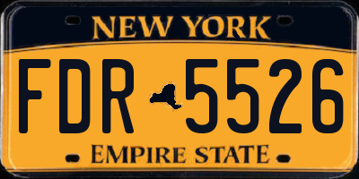 NY license plate FDR5526