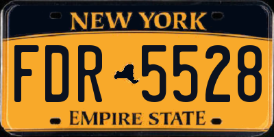 NY license plate FDR5528