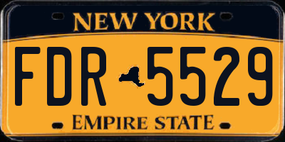 NY license plate FDR5529