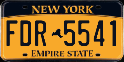 NY license plate FDR5541