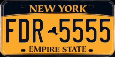 NY license plate FDR5555