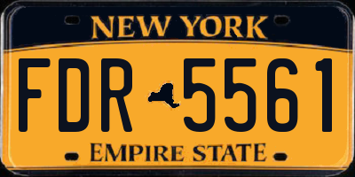 NY license plate FDR5561