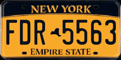 NY license plate FDR5563