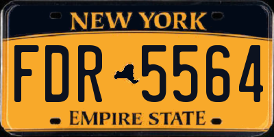 NY license plate FDR5564