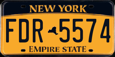 NY license plate FDR5574