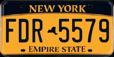 NY license plate FDR5579