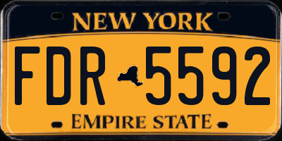 NY license plate FDR5592