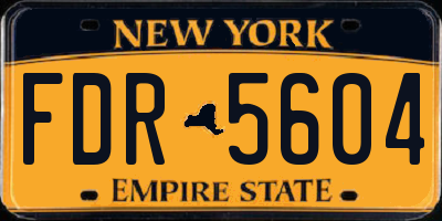 NY license plate FDR5604