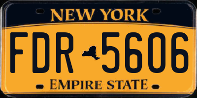 NY license plate FDR5606
