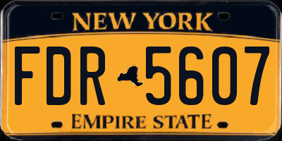 NY license plate FDR5607