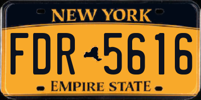 NY license plate FDR5616