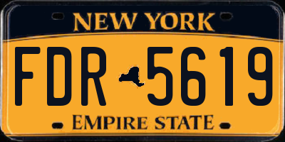 NY license plate FDR5619