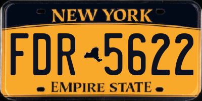 NY license plate FDR5622