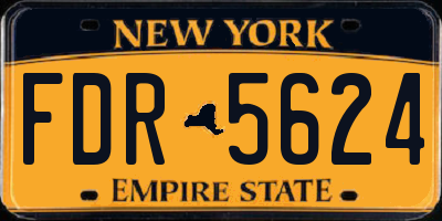 NY license plate FDR5624