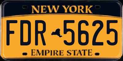 NY license plate FDR5625
