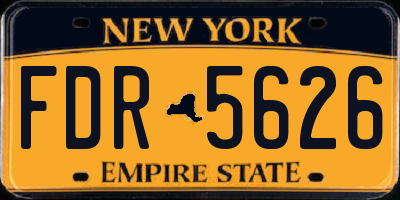 NY license plate FDR5626