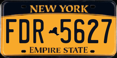 NY license plate FDR5627
