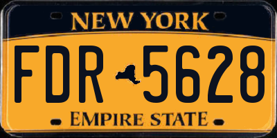 NY license plate FDR5628