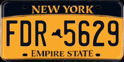 NY license plate FDR5629
