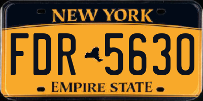 NY license plate FDR5630