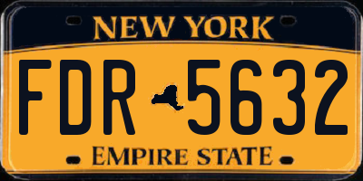 NY license plate FDR5632