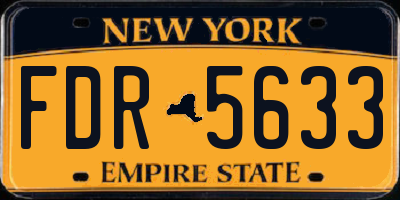 NY license plate FDR5633