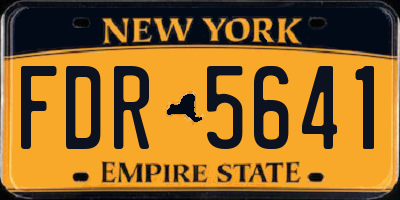 NY license plate FDR5641
