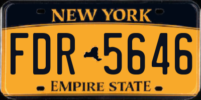 NY license plate FDR5646