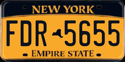 NY license plate FDR5655