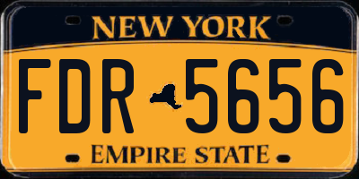 NY license plate FDR5656