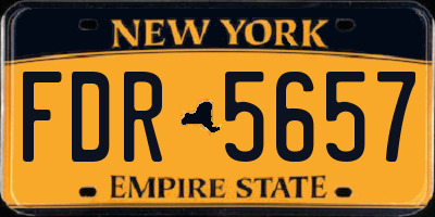NY license plate FDR5657