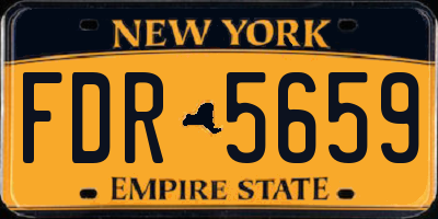 NY license plate FDR5659