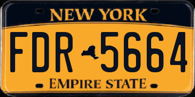 NY license plate FDR5664
