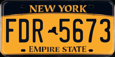 NY license plate FDR5673