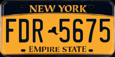 NY license plate FDR5675