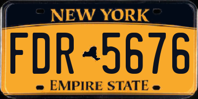 NY license plate FDR5676