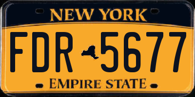 NY license plate FDR5677