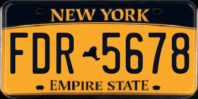 NY license plate FDR5678