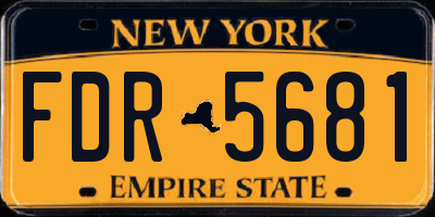 NY license plate FDR5681