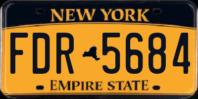 NY license plate FDR5684