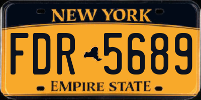 NY license plate FDR5689
