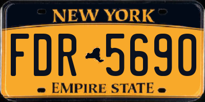 NY license plate FDR5690