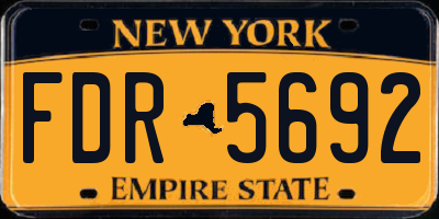 NY license plate FDR5692