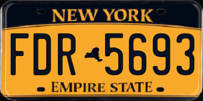 NY license plate FDR5693
