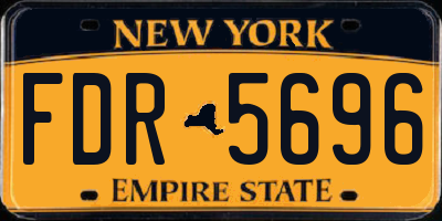 NY license plate FDR5696